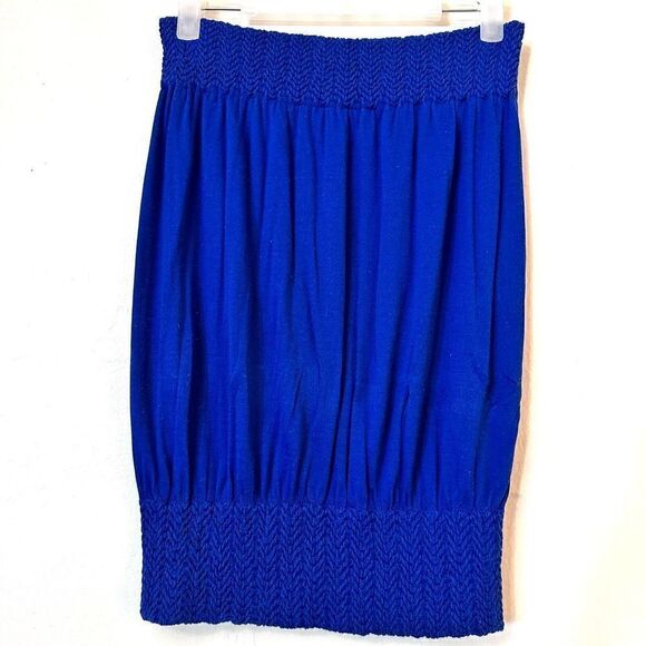 Choice Strapless Smocked Blouson Style Tube Top Reflex Blue One Size Fits All - Picture 1 of 3